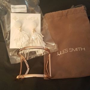 LOT,Jules Smith RG Cuff/Panacea Tassel Earrings